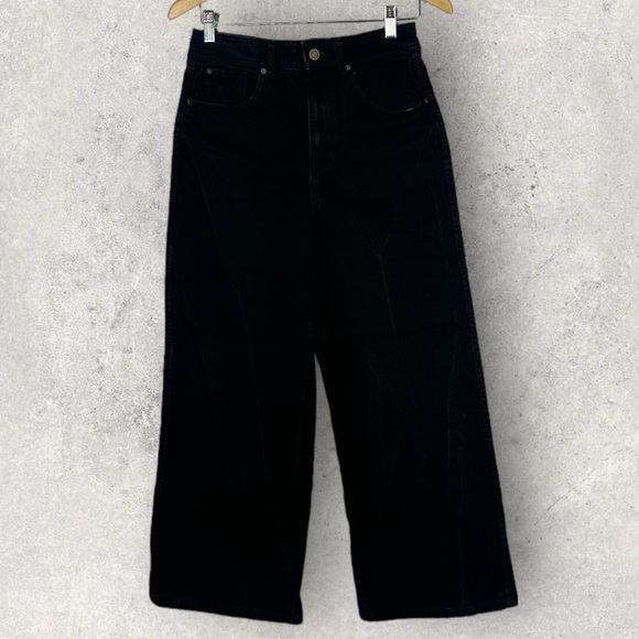 Sezane Jeans Womens Size 28 Wide Leg French Denim Minimalist Stretch Le Crop 38 - Picture 3 of 16